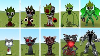 All Evolution To Final Form Sprunki Lime Horror Vs Sprunki Gray Horror In Garrys Mod