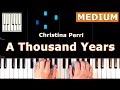 Christina Perri - A Thousand Years - Piano Tutorial Easy