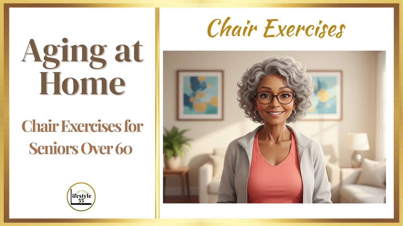 Упражнения на стуле для пожилых людей старше 60 лет | 3 простых упражнения на стуле для укреплени...