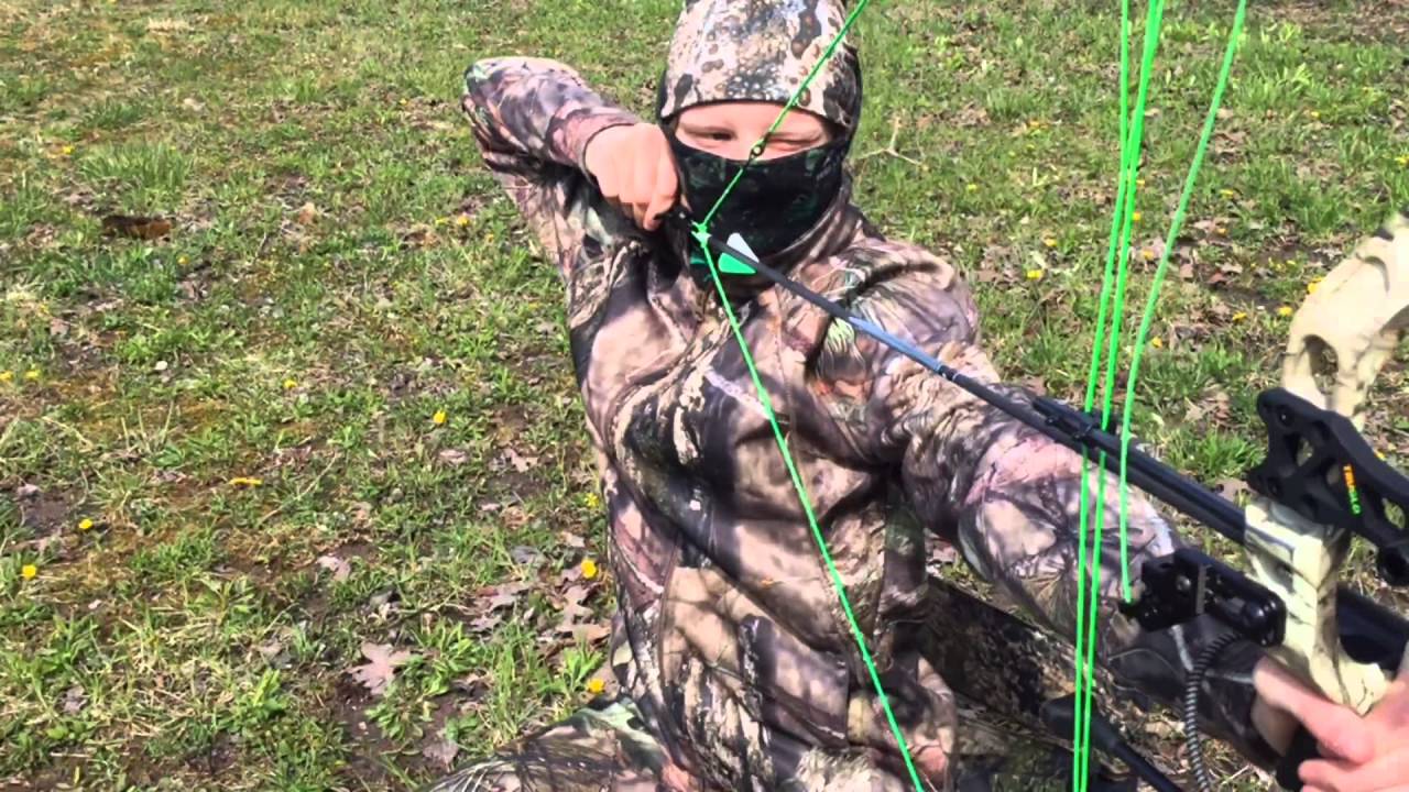 Megan, practicing for her first turkey hunt!