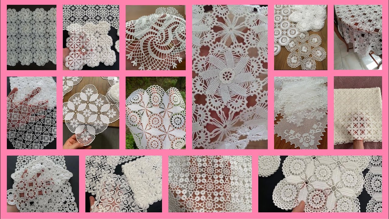 Потрясающие кружевные скатерти 💐🙌 Самые элегантные кружевные дорожки для журнального столика.