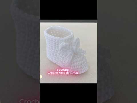 SAPATINHO LINDO DE CROCHÊ PARA BEBÊ PASSO A PASSO #crochêartedeamar #crochet #sapatinhodecrochê