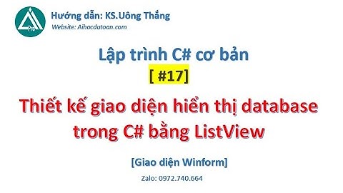 #17 Tạo một giao diện sử dụng Listview để hiển thị database