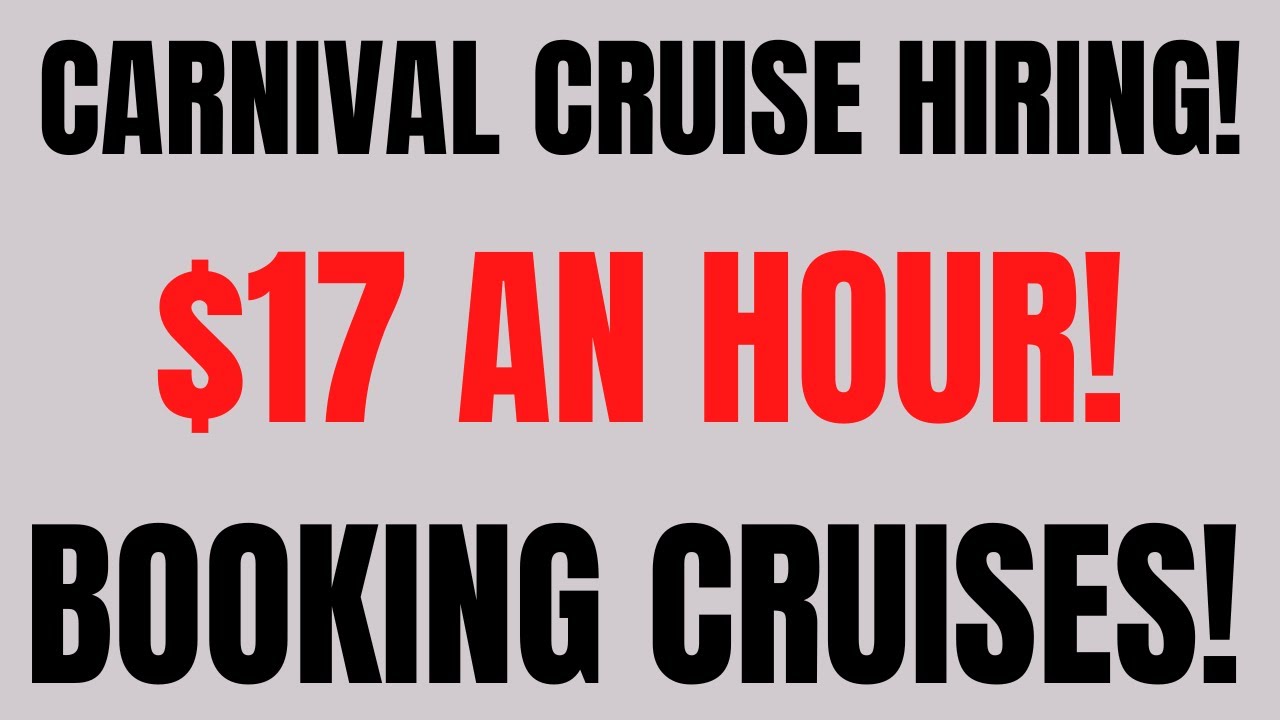 carnival cruise job hiring