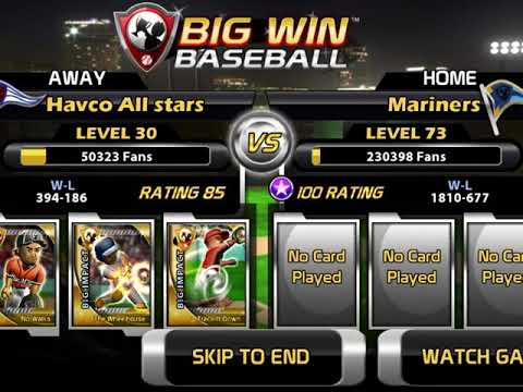 How did I beat a 100 Overall team in Big win Baseball!!!!