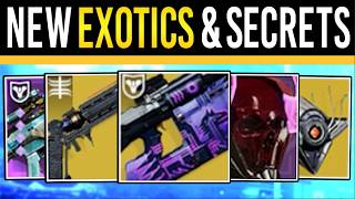 Destiny 2: NEW EXOTIC LOOT & SECRETS! Exotic WEAPONS, Hid...