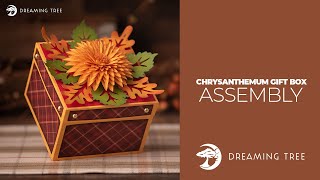 SVG File - Chrysanthemum Gift Box - Assembly Tutorial (For Cricut, Silhouette, and ScanNCut)