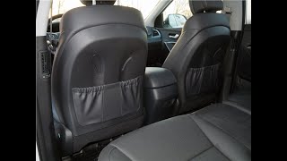 Как снять пластик на задней части передних сидений Hyundai Santa Fe? #авто #hyundaisantafe #экокожа