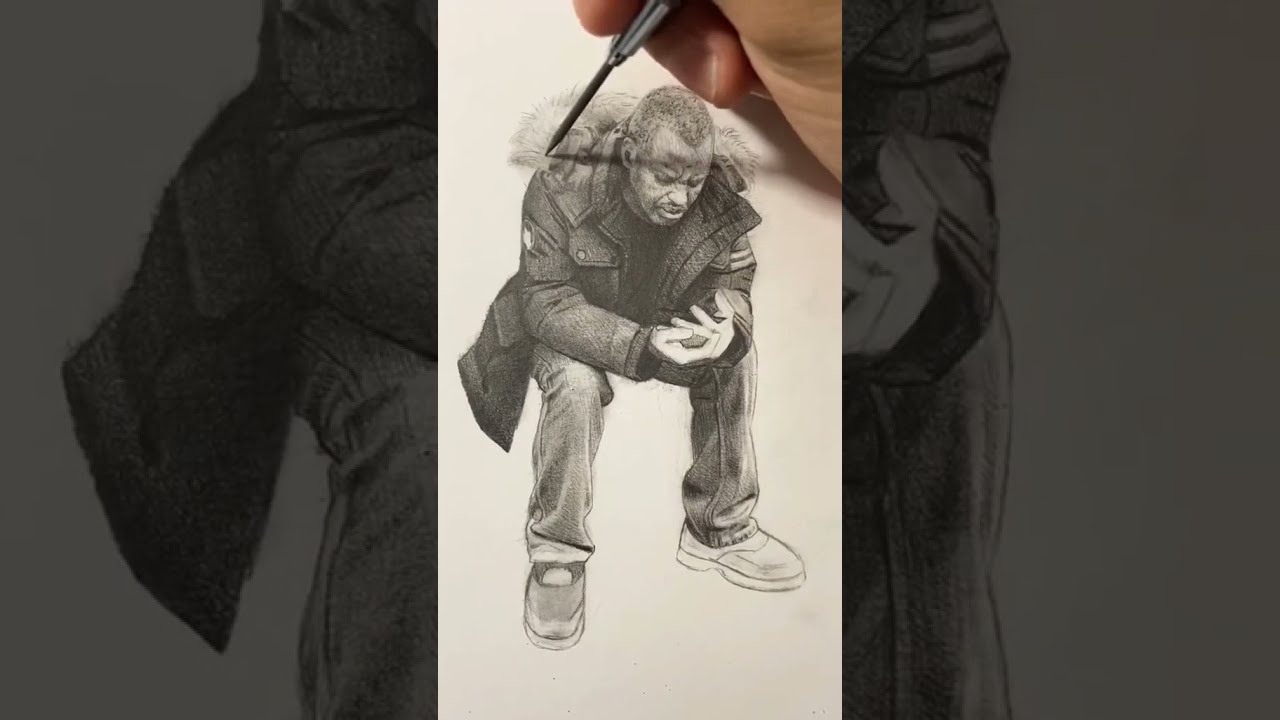 Drawing realistic portraits of strangers on the NYC subway compilation