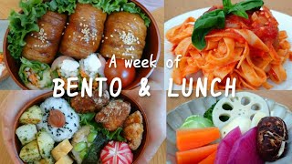 【Making BENTO 2】Fried chicken/Fresh spring roll/Meat-wrapped rice ball/Spaghetti tomato sauce