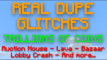 Top 5 REAL Dupe Glitches in Hypixel Skyblock!(Infinite Money Making Methods)