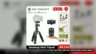 K&F CONCEPT 52cm Desktop Mini Tripod for Camera Compact Tripod 360� Low Profile Ball Head 1/4'' Scre
