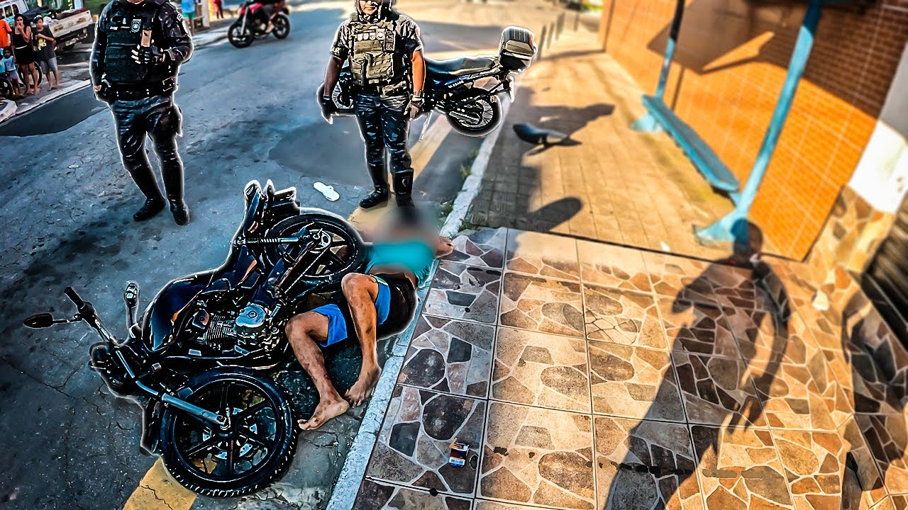FORAGIDO DA POLÍCIA! O PINOTE FOI CURTO MAS O ACIDENTE FOI FEIO!