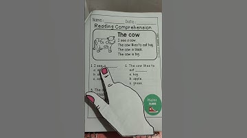Reading Comprehension #education #english #kindergarten #gradeone