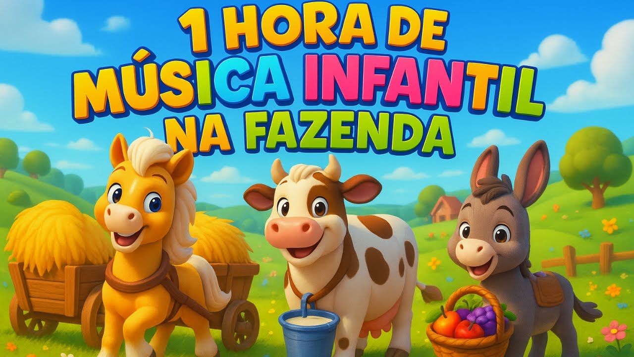 🎶 1 Hora de Música Infantil na Fazenda! 🌾Fazendinha Musical