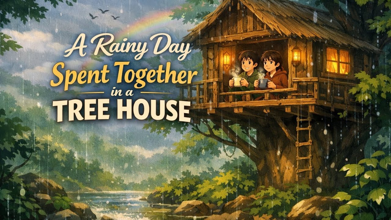🌧️ A Rainy Day Spent Together in a Tree House 🌲