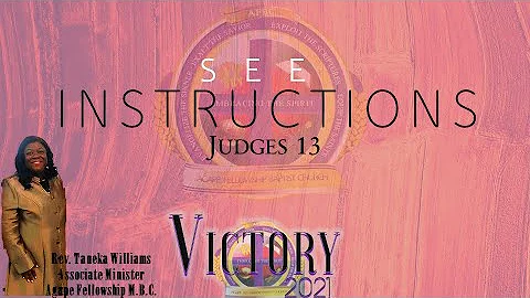 Rev. Taneka Williams: See Instructions!