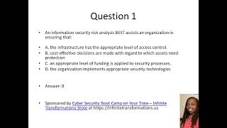 CISM EXAM Daily Practice Question 1