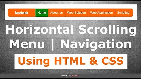 Horizontal Scrolling Image Menu Using HTML & CSS | Code KKY