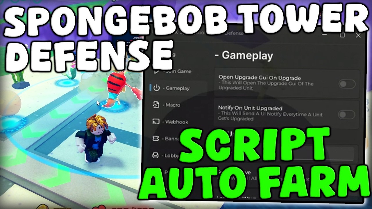 [☘️ST PATRICKS] Roblox SpongeBob Tower Defense Script Auto Farm, Auto ...