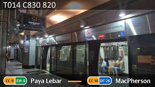 (Anticlockwise to Caldecott) SMRT C830 820 --- [Paya Lebar → MacPherson]