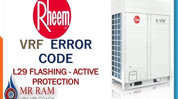 Rheem VRF Error code L29 (ENGLISH)