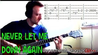 Video thumbnail of "Depeche Mode Never Let Me Down Again Guitar Lesson Chords and TAB Tutorial Last of Us"