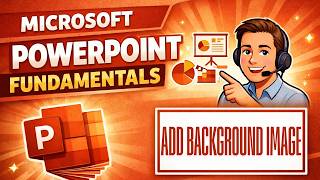 How to Add a Background Image in PowerPoint (Beginner Tutorial) | Microsoft PowerPoint Fundamentals