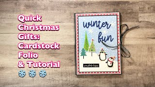 Use those scraps- Cardstock Folio & Tutorial | PhotoPlay SnowDay Collection