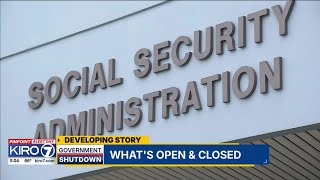 What is open and closed during the government shutdown