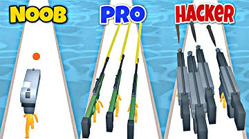 NOOB vs PRO vs HACKER in Gun Head Run