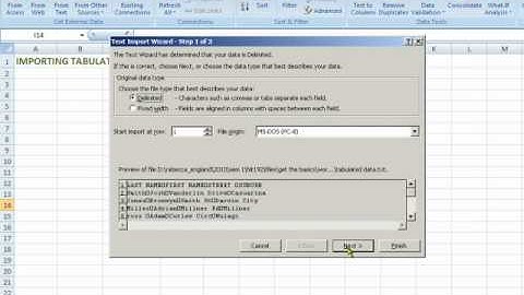 Importing External Data into a Worksheet