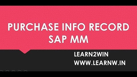 purchase info record in sap mm s4 hana | master record in sap mm s4 hana | PIR | master record sap