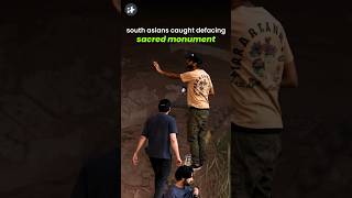 CAUGHT ON CAM: Tourists Deface Sacred Cathedral Rock in US! #vandalism #shorts