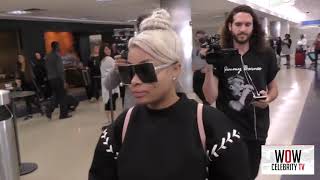 Blac Chyna arriving at lax airport in Los Angeles