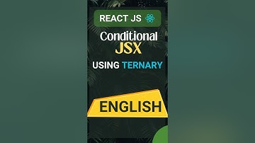 React JS: JSX conditional rendering | Ternary operator | React JS Tutorial | react js #shorts #reel