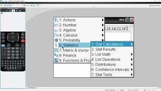 Sample & Population Variance & Standard deviation TI-nSpire CX CAS
