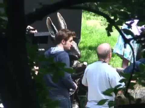 Robert Pattinson am Set von "Remember Me"