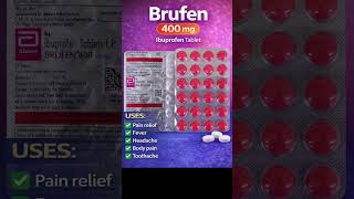 Brufen 400 mg Tablet Uses | Pain Relief &amp; Fever Medicine | Painkiller #brufen #shorts #viral #nurse
