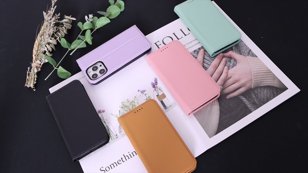 iPhone13 Genuine Leather Case with Card Slot and Kickstand