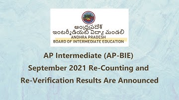 AP Inter September 2021 Re-Counting and Re-Verification Results