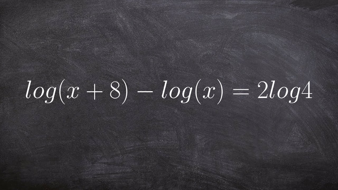 Solving an equation with logs by using the one to one property