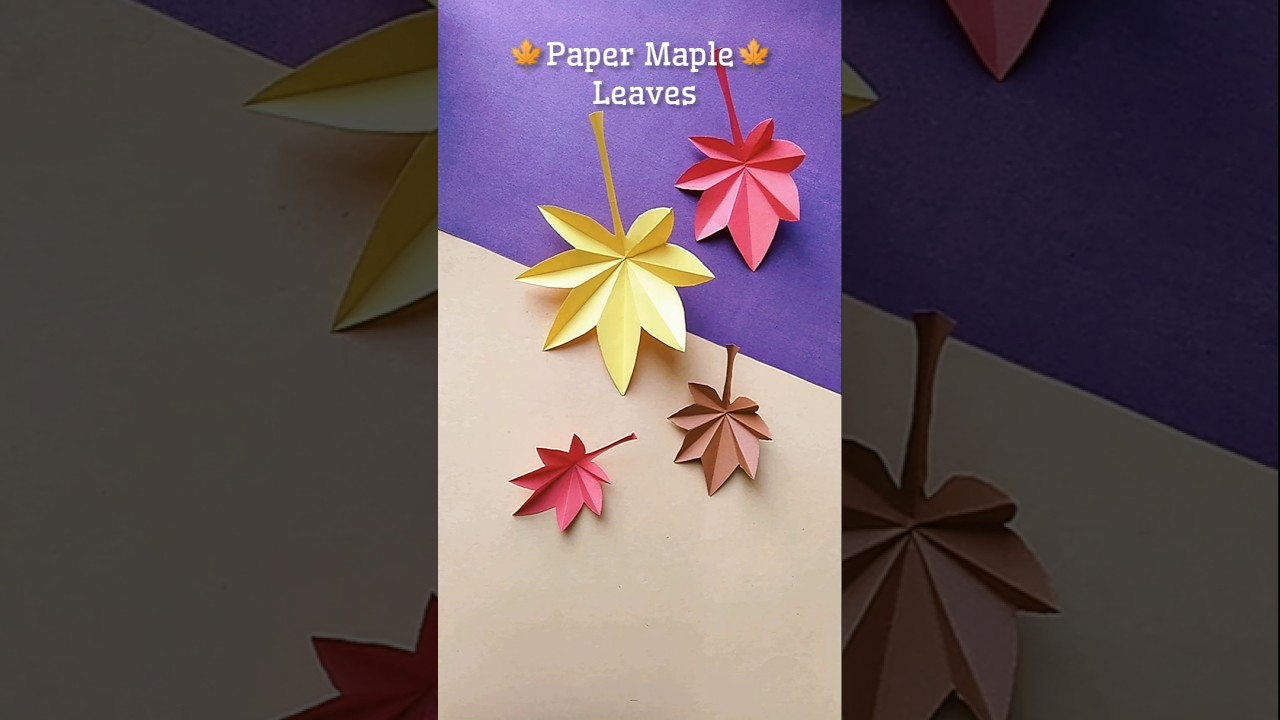 DIY Paper Maple Leaves 🍂 Easy Fall Craft Idea