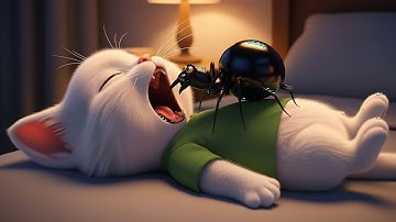 The kitten swallowed a strange bug and the trap of the evil sheep #ai #aicat #aicatstory