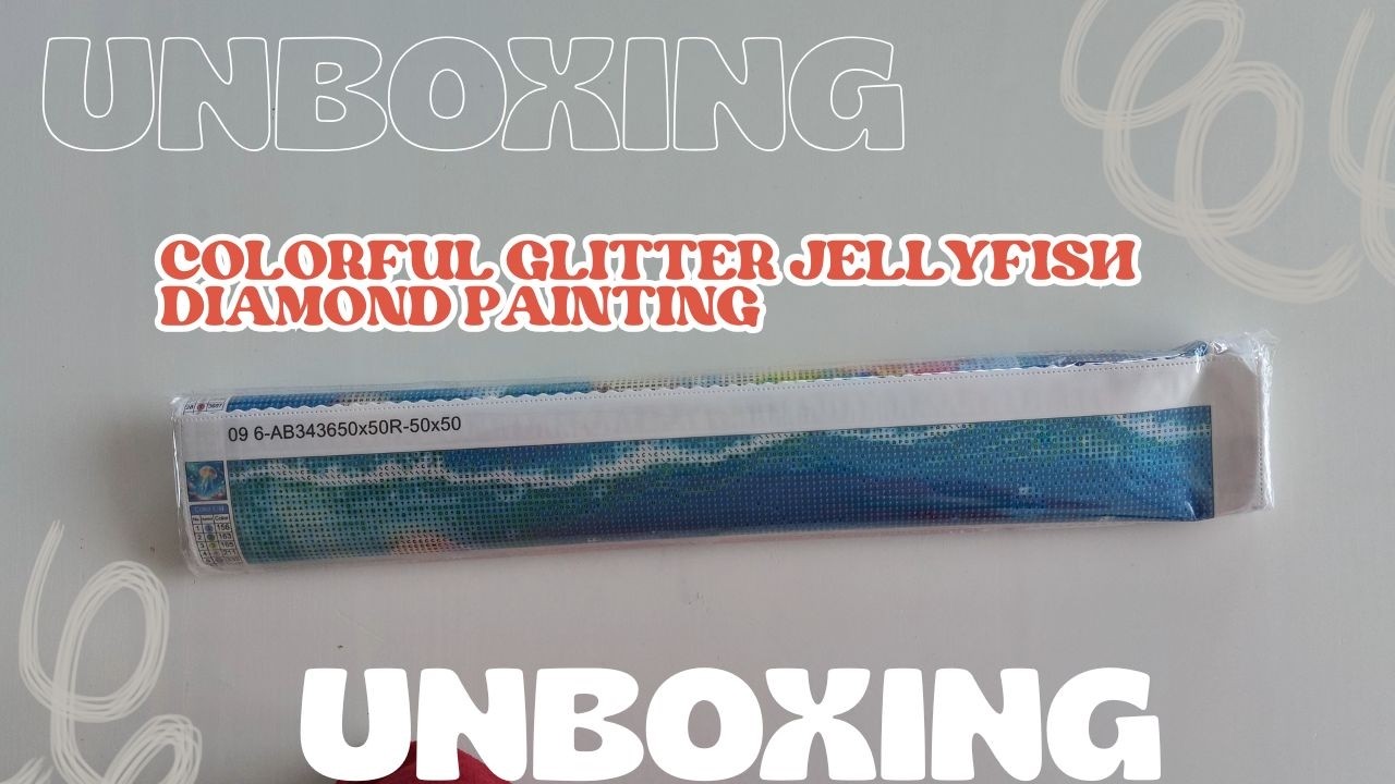 Unboxing Colorful Glitter Jellyfish diamond painting #dpover