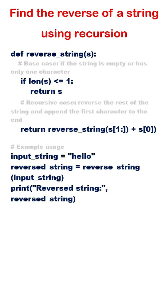 Python Program |Reverse a string using recursion - YouTube