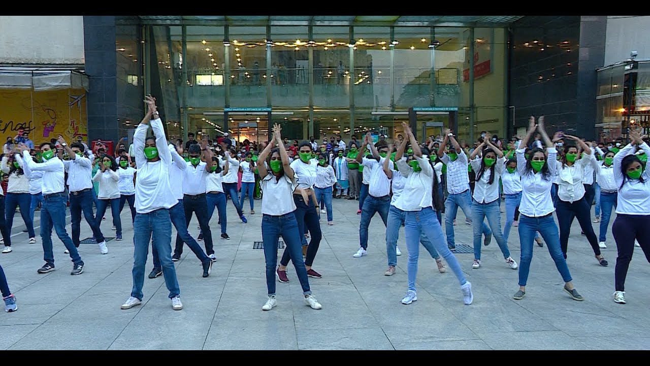 Jerusalema Flashmob by 50 doctors for Glaucoma Awareness in Orion Mall, Bangalore