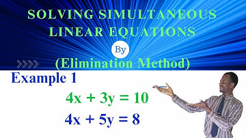 SIMULTANEOUS LINEAR EQUATION (Elimination Method)||#EXAMPLE 1