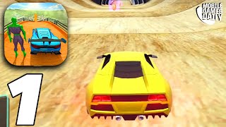 SUPER HERO IMPOSSIBLE CAR STUNTS - Gameplay Walkthrough Part 1 (iOS, Android) screenshot 4