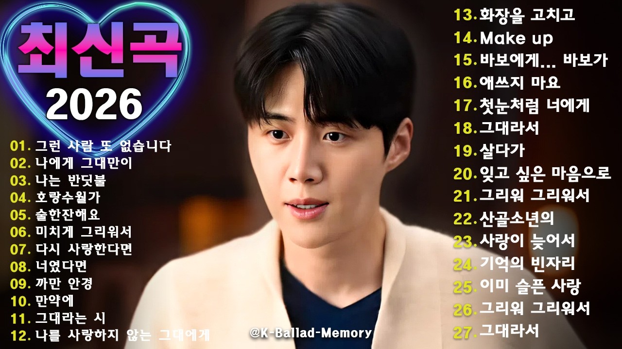 발렌타인데이 밤을 채우는 로맨스 발라드 모음 ♪ 광고없는 ᴘʟᴀʏʟɪsᴛ ❤️ OST Playlist 2026 - 도깨비, 달의 연인, 호텔 델루나